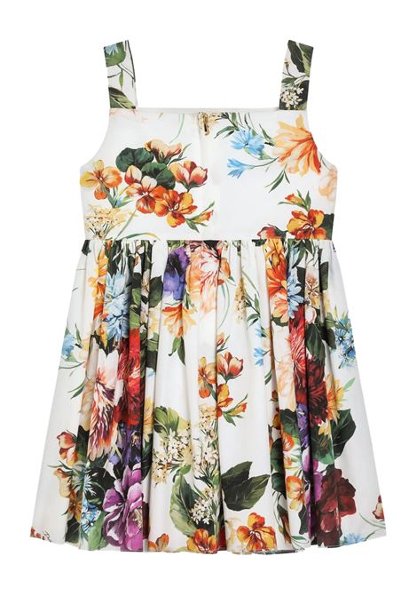 Sleeveless Dress with Floral Print DOLCE & GABBANA KIDS | L54DH8-HS5TVHA5PC
